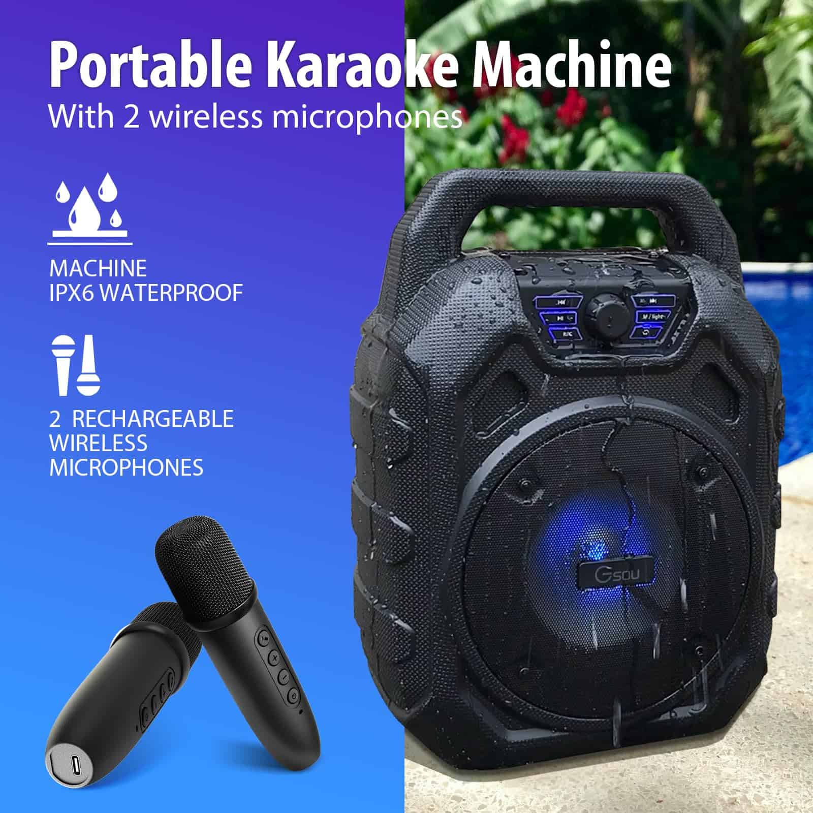 Máquina de Karaoke Gsou con 2 Micrófonos - Imagen 3