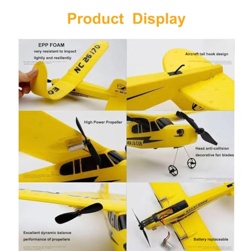 Avión de Control Remoto Ouhgnoh 2.4GHz Avión de RC con Giro - Imagen 6