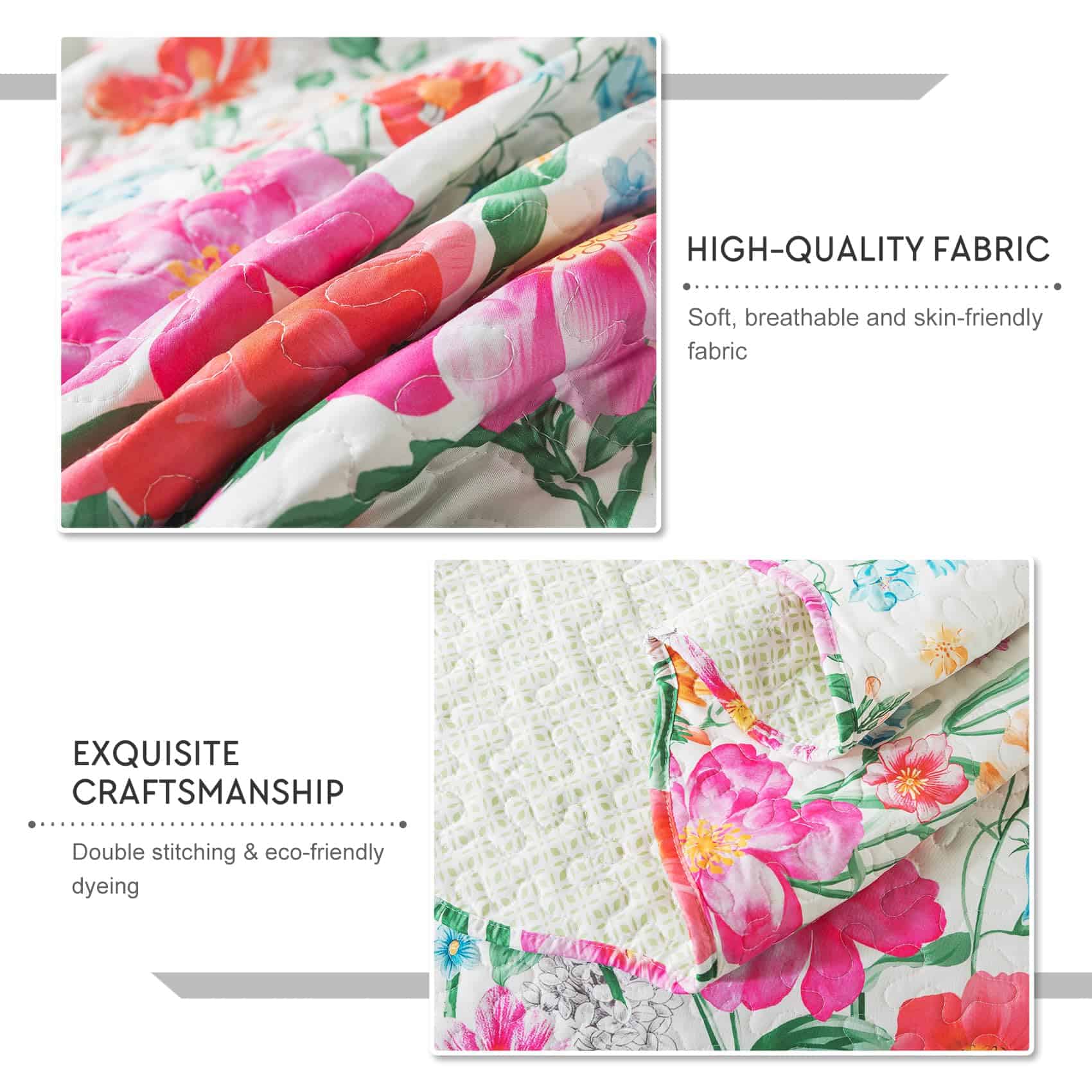 Juego de Colcha Travan Floral para Cama King, Colcha - Imagen 7