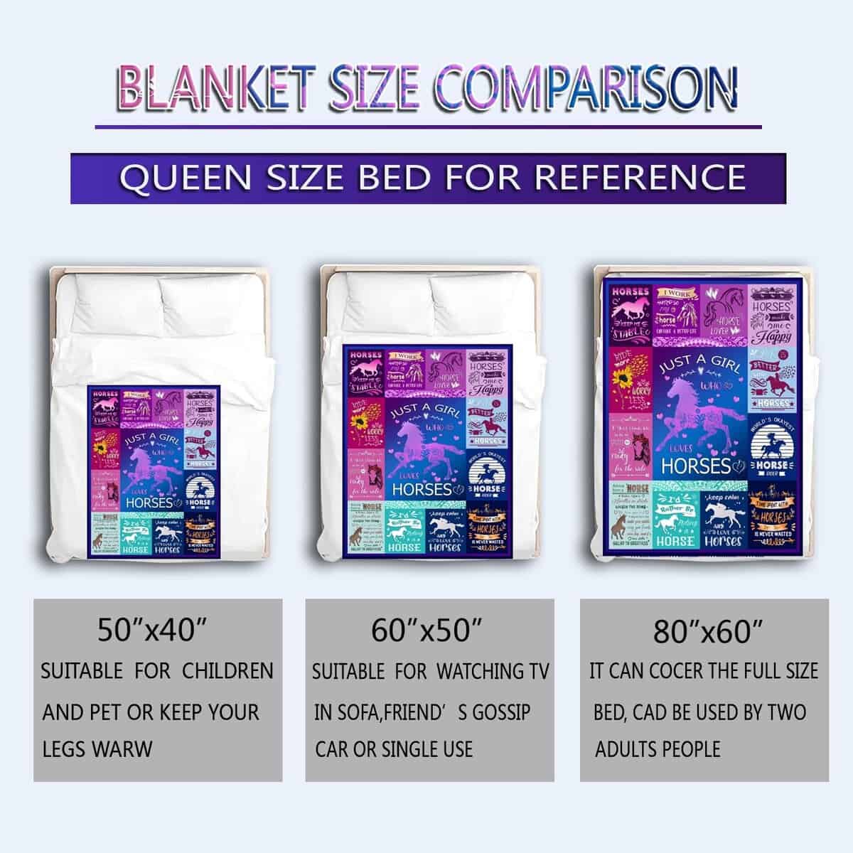 Manta de Caballo Ultra Suave de Franela Ligera para Regalos - Imagen 8