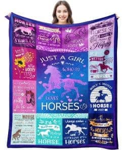 Manta de Caballo Ultra Suave de Franela Ligera para Regalos