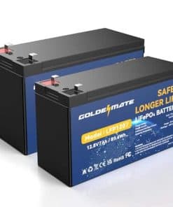 Batería de Litio LiFePO4 GOLDENMATE 12V 7Ah (Paquete de 2),