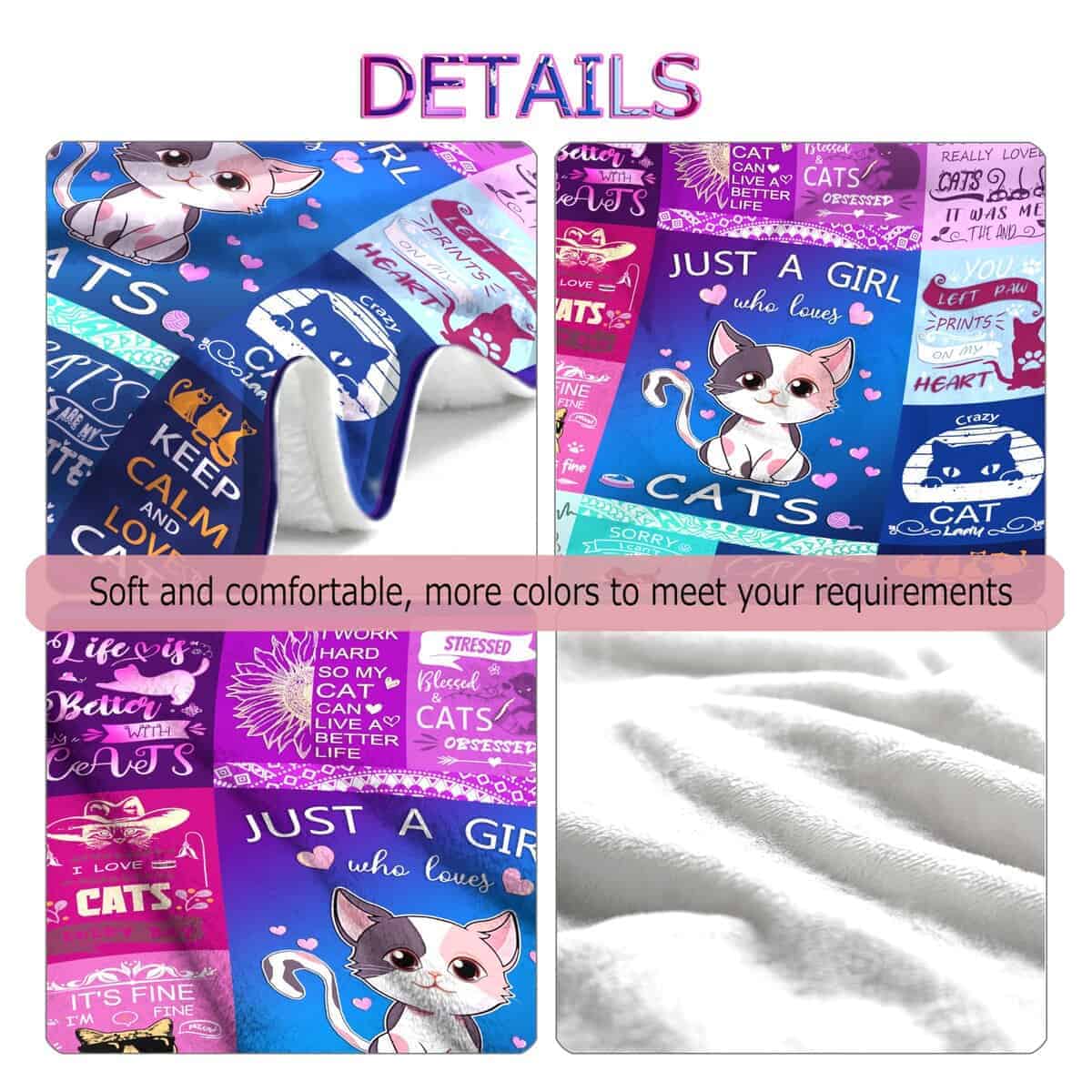 Manta de Gato Ultra Suave de Franela Ligera Acogedora para - Imagen 7