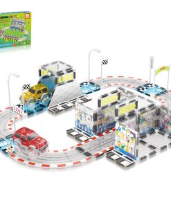 PicassoTiles Juguete de construcción de pista de carreras