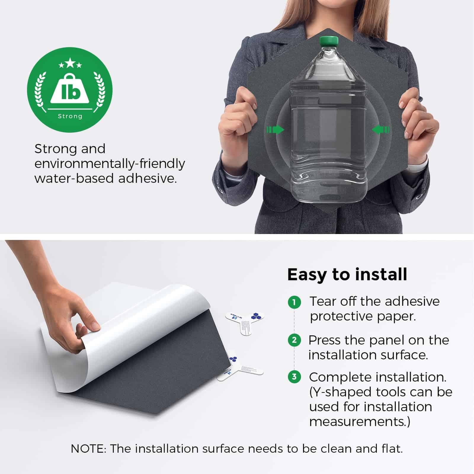 Paneles Acústicos Autoadhesivos Dexmoko [390 -Gris Oscuro - Imagen 5