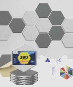 Paneles acústicos autoadhesivos Dexmoko -lverGrey]