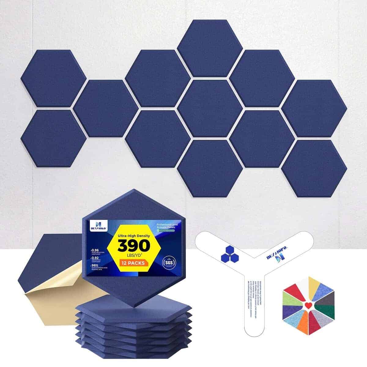 Paneles Acústicos Autoadhesivos Dexmoko -Azul Oscuro