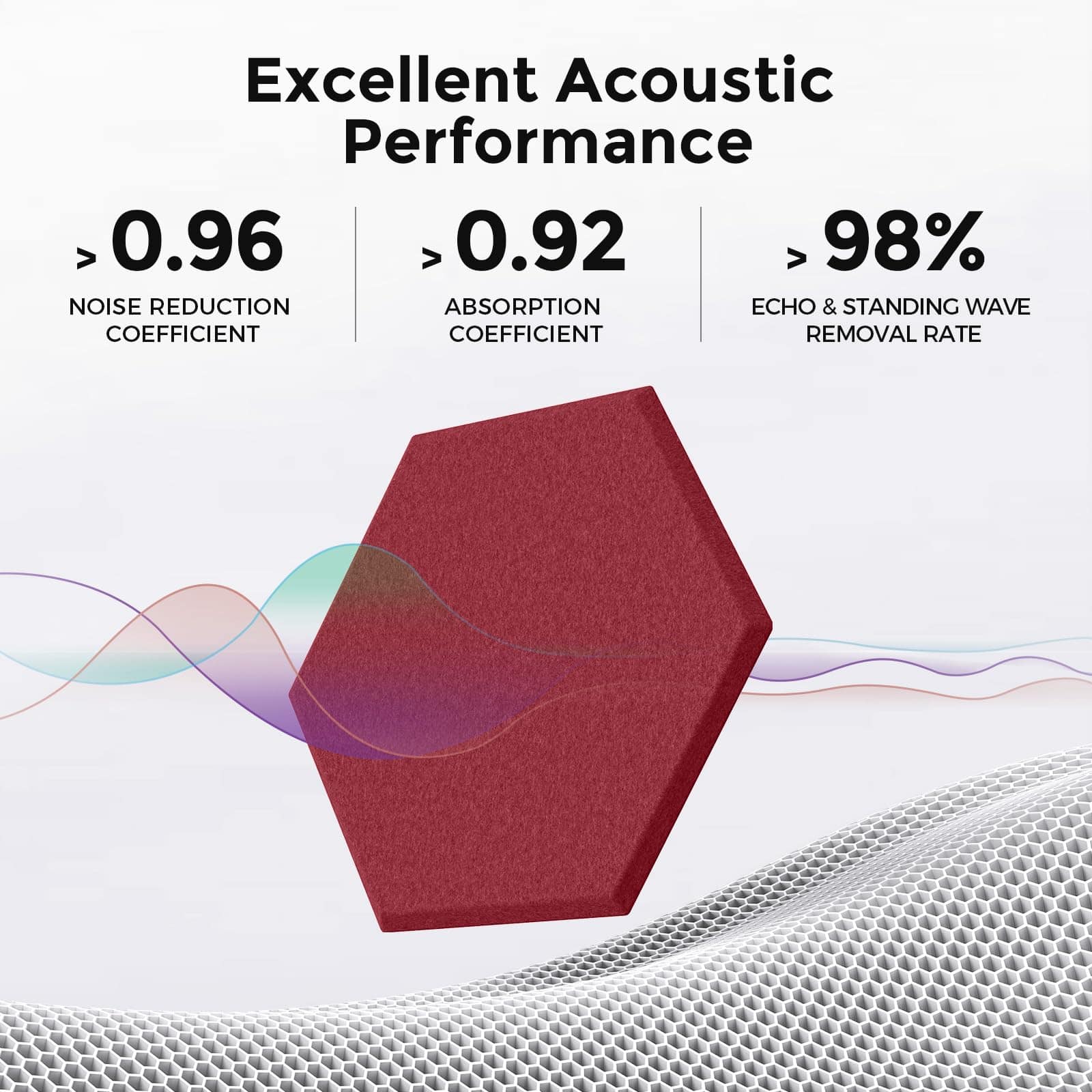 Paneles Acústicos Autoadhesivos Dexmoko [390 -Granate - Imagen 3