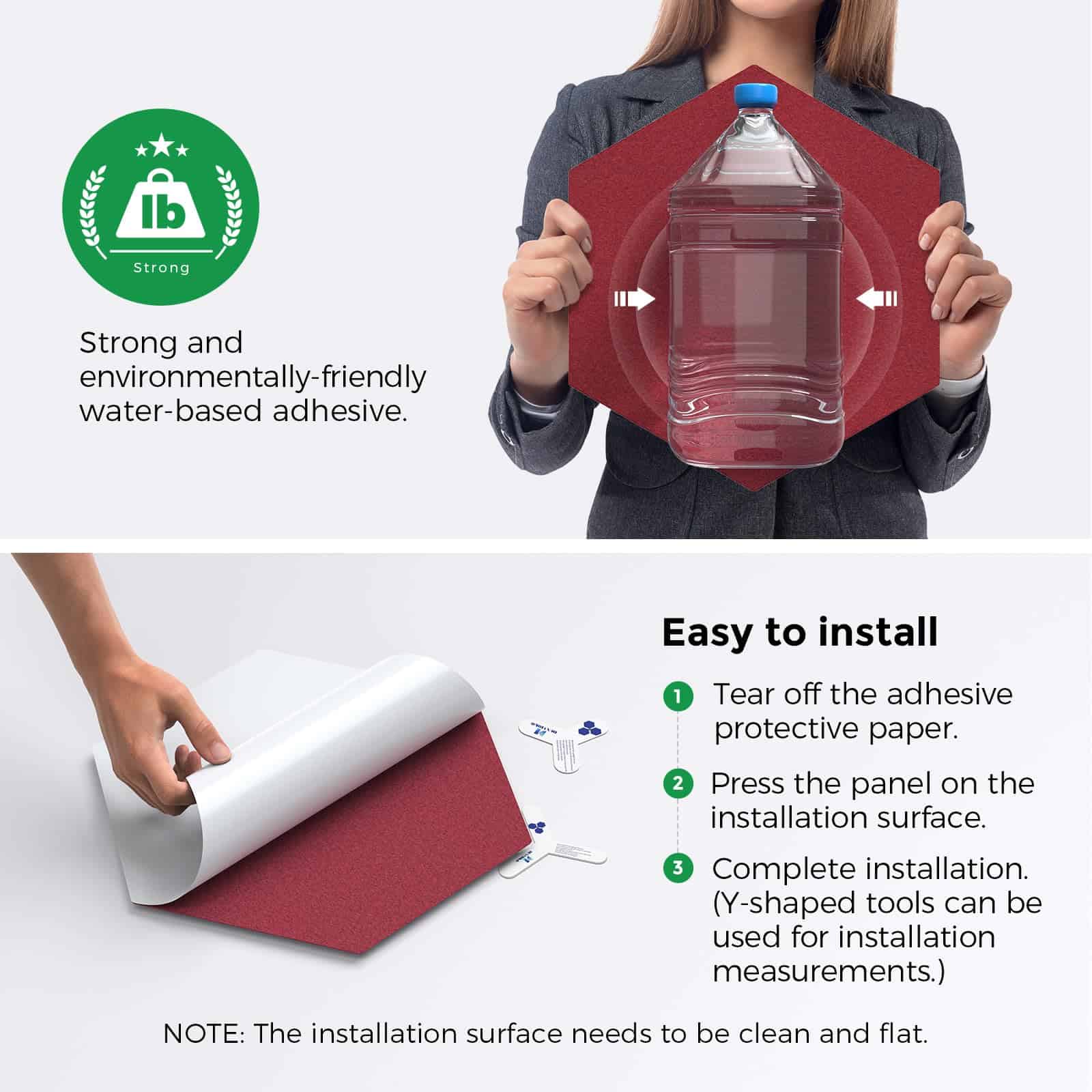 Paneles Acústicos Autoadhesivos Dexmoko [390 -Granate - Imagen 5