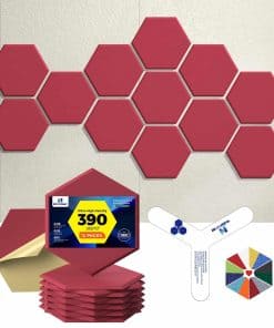 Paneles acústicos autoadhesivos Dexmoko -Granate