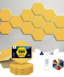 Paneles Acústicos Autoadhesivos Dexmoko -Amarillo