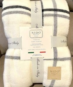 Manta de Lujo Notte Italia con Patrón a Rayas en Tonos