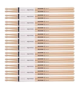 Baquetas de tambor AQJUNONG 5B,12 pares de baquetas 5B,