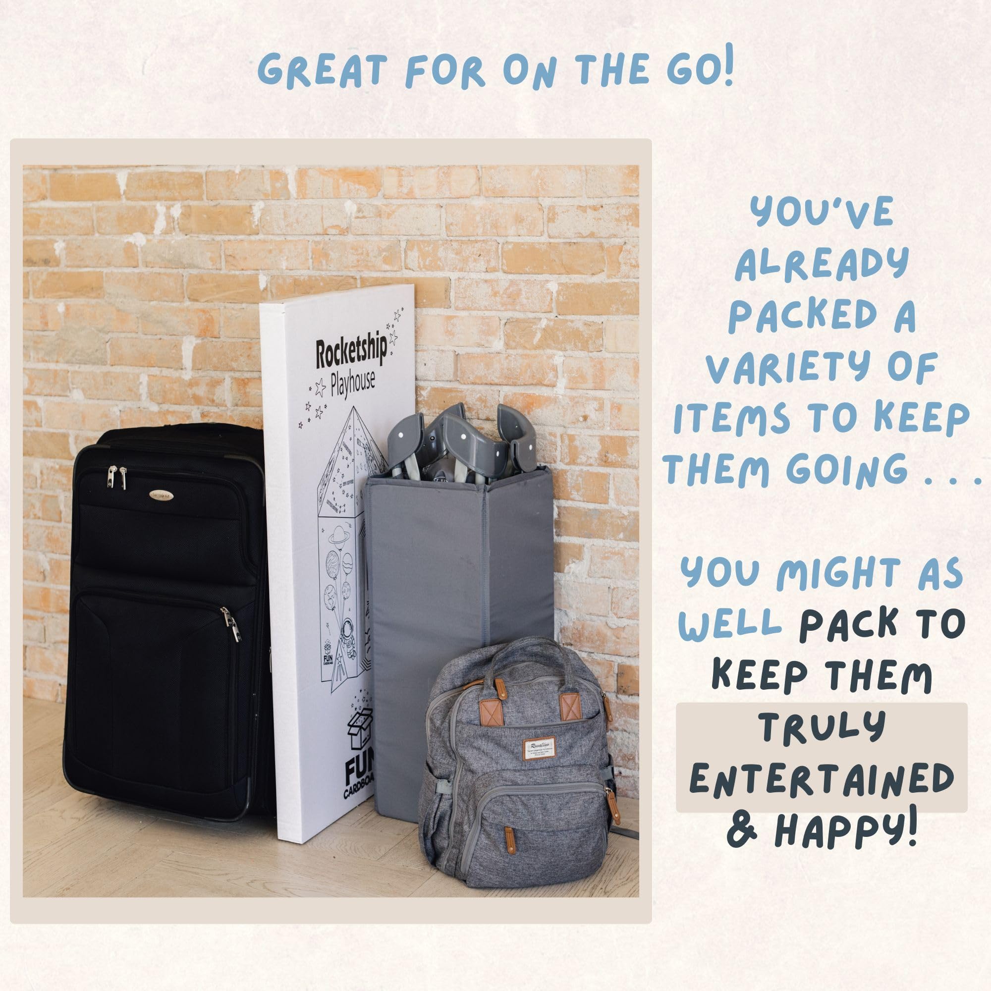 Cohete de Cartón Divertido para Colorear, Casa de Cartón - Imagen 8