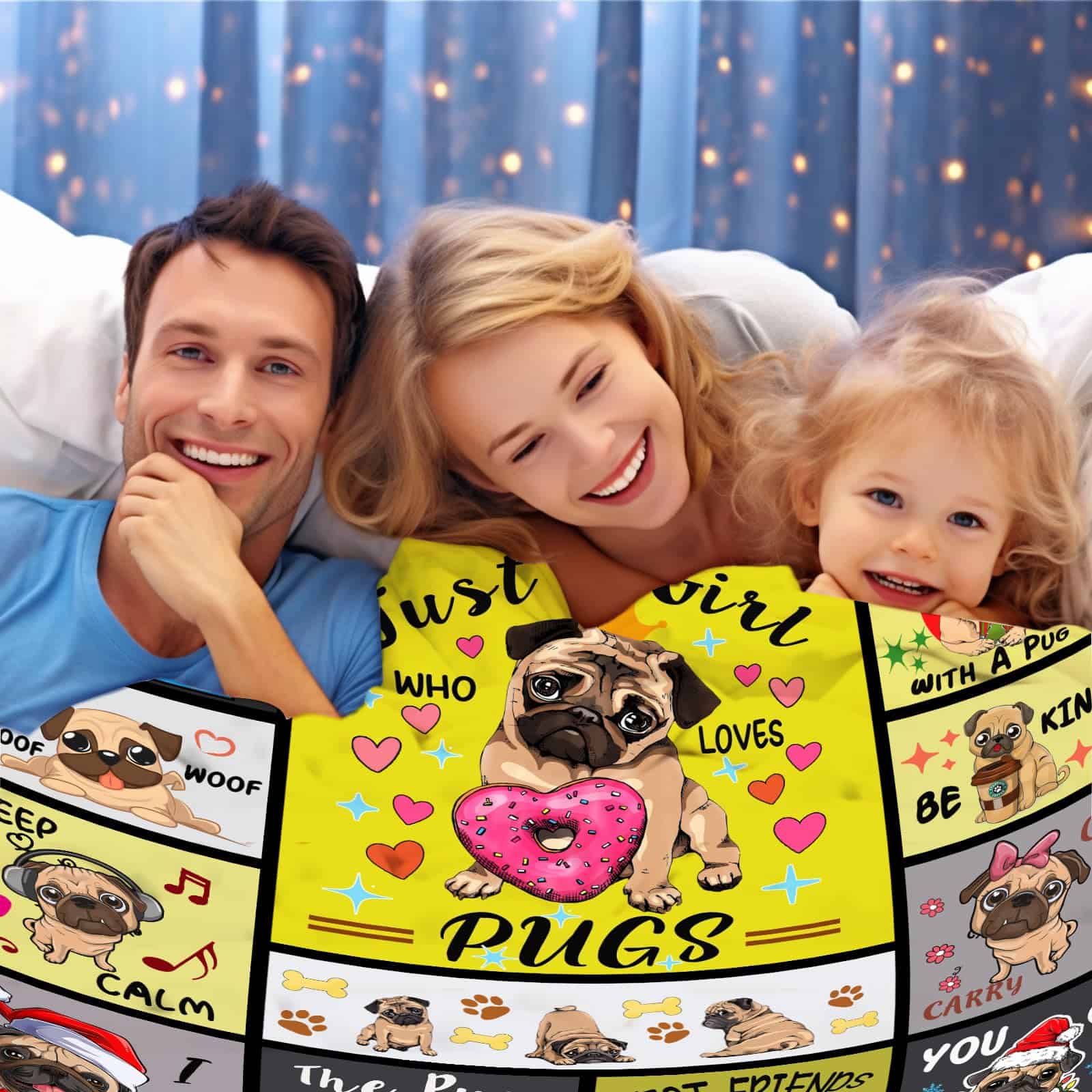 Manta de perro pug suave y cálida, la mejor manta de - Imagen 5