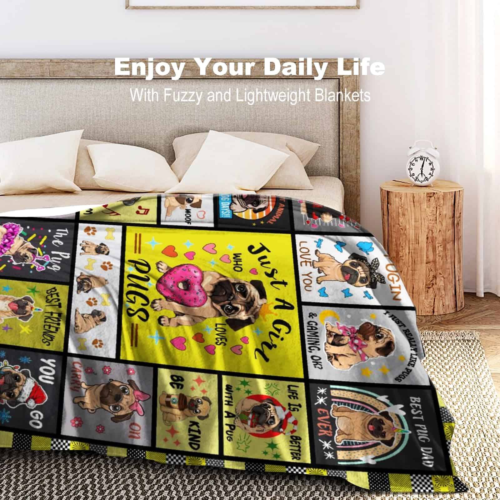 Manta de perro pug suave y cálida, la mejor manta de - Imagen 7