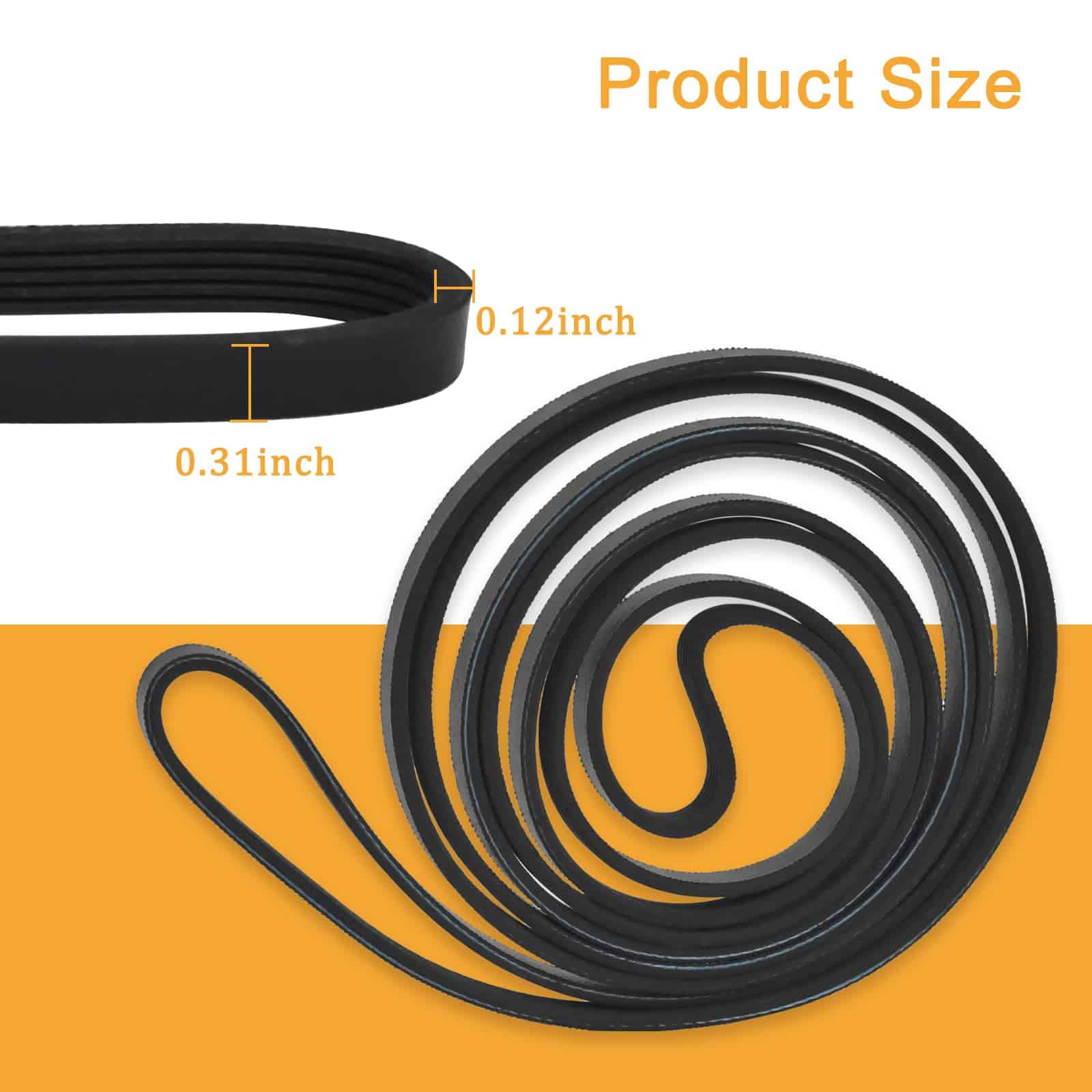 Correa de transmisión W11162091 W10610886 para secadora - Imagen 3