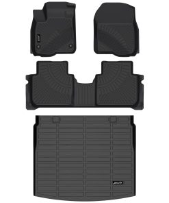 Juego de tapetes para piso y forro de carga -CRV Negro