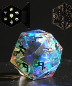 Set de Dados de Vidrio Prismático HEIMDALLR con Primera