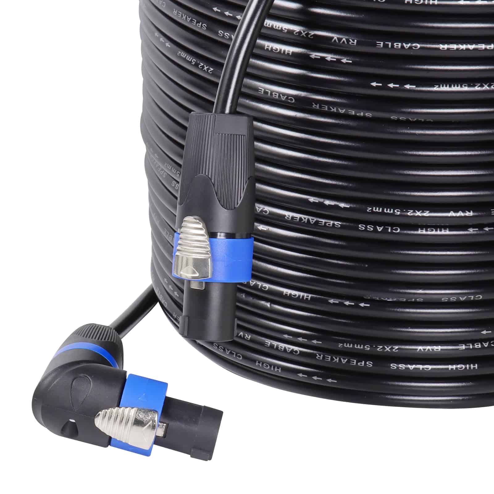 Cable Speakon en Ángulo Recto de 55 Pies, Paquete de 1,