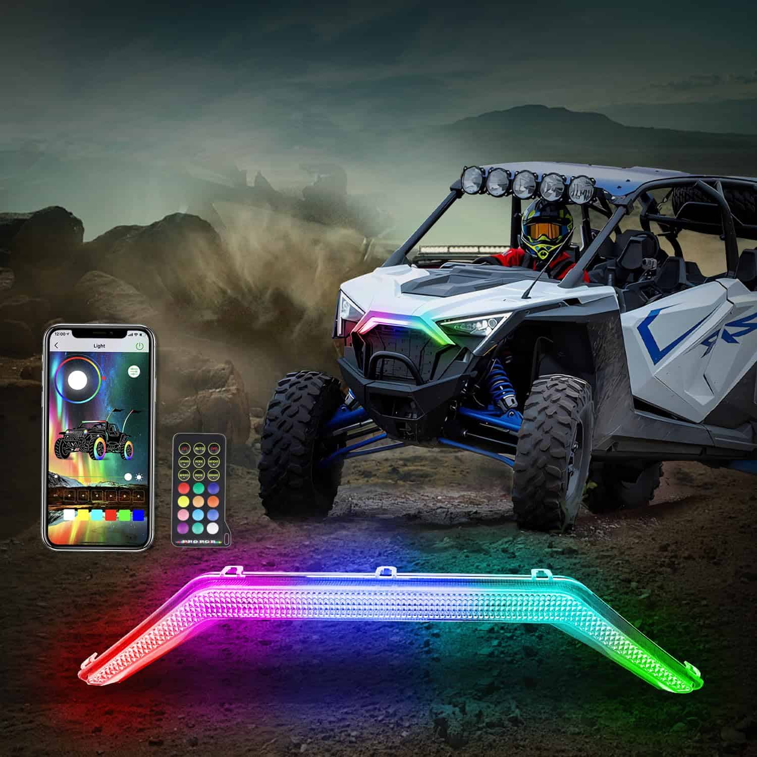 Luz de señal de giro Beatle RZR PRO con luces de colores
