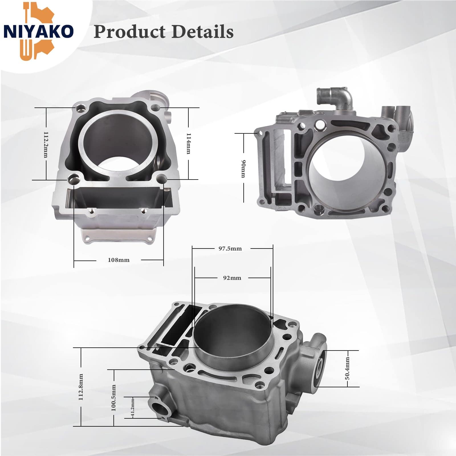 Kit de Pistón de Cilindro Niyako Tamaño de Bore 92mm - Imagen 6