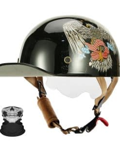 Casco de béisbol Qudas para motocicleta, casco abierto