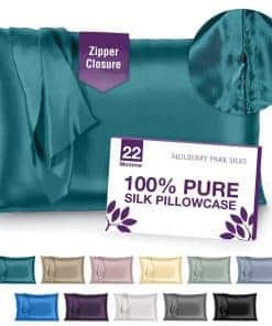 Funda de Almohada de Seda 100% Mulberry Park -Azul Teal