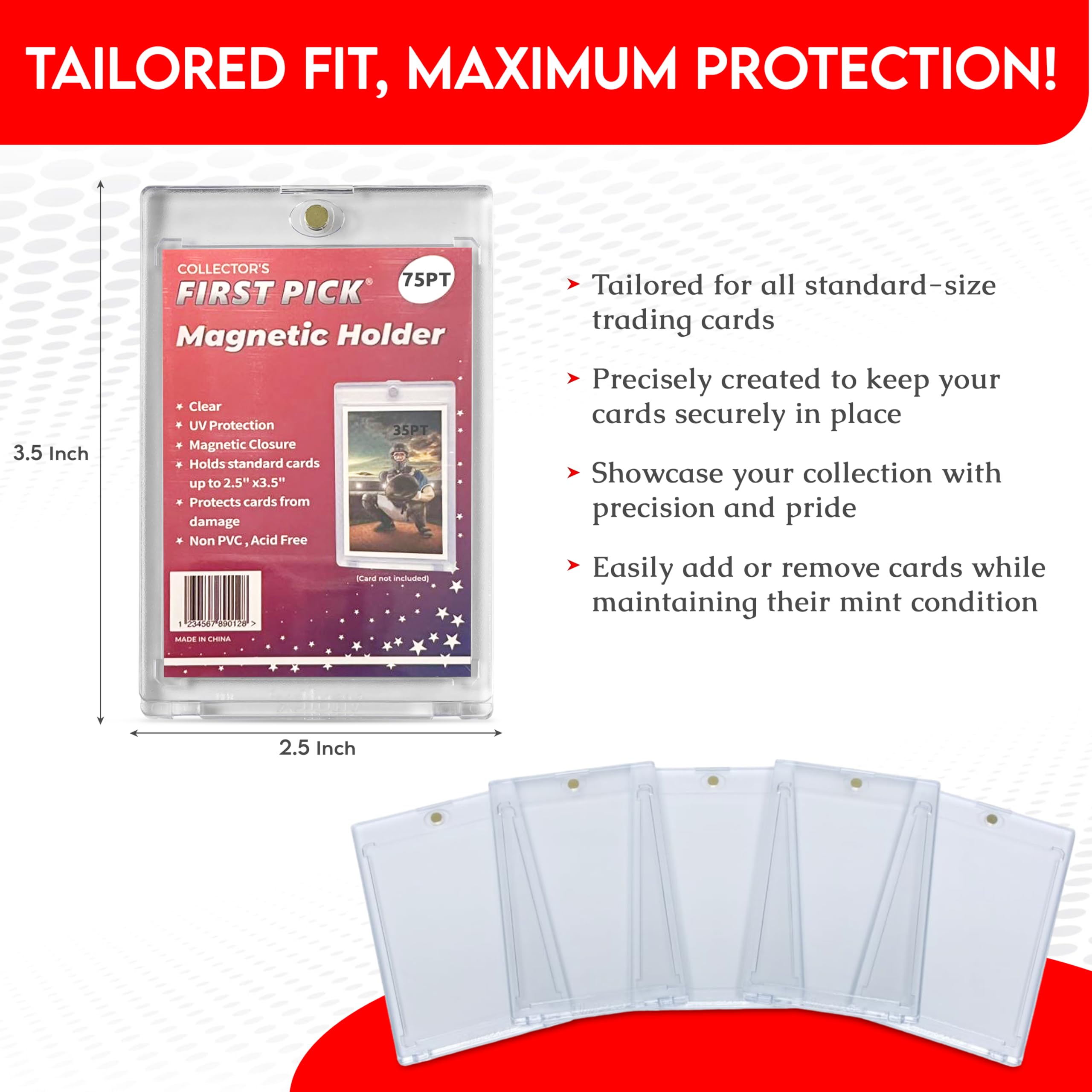 75PT (Paquete de 25) Protector de Tarjetas Magnético de Un - Imagen 4