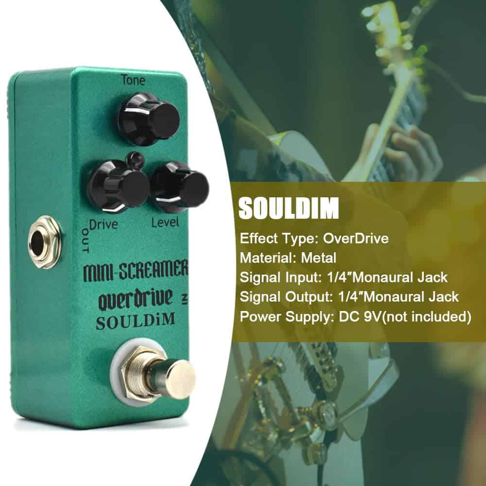 Pedal de Efecto SoulDiM Mini Screamer Overdrive para - Imagen 3