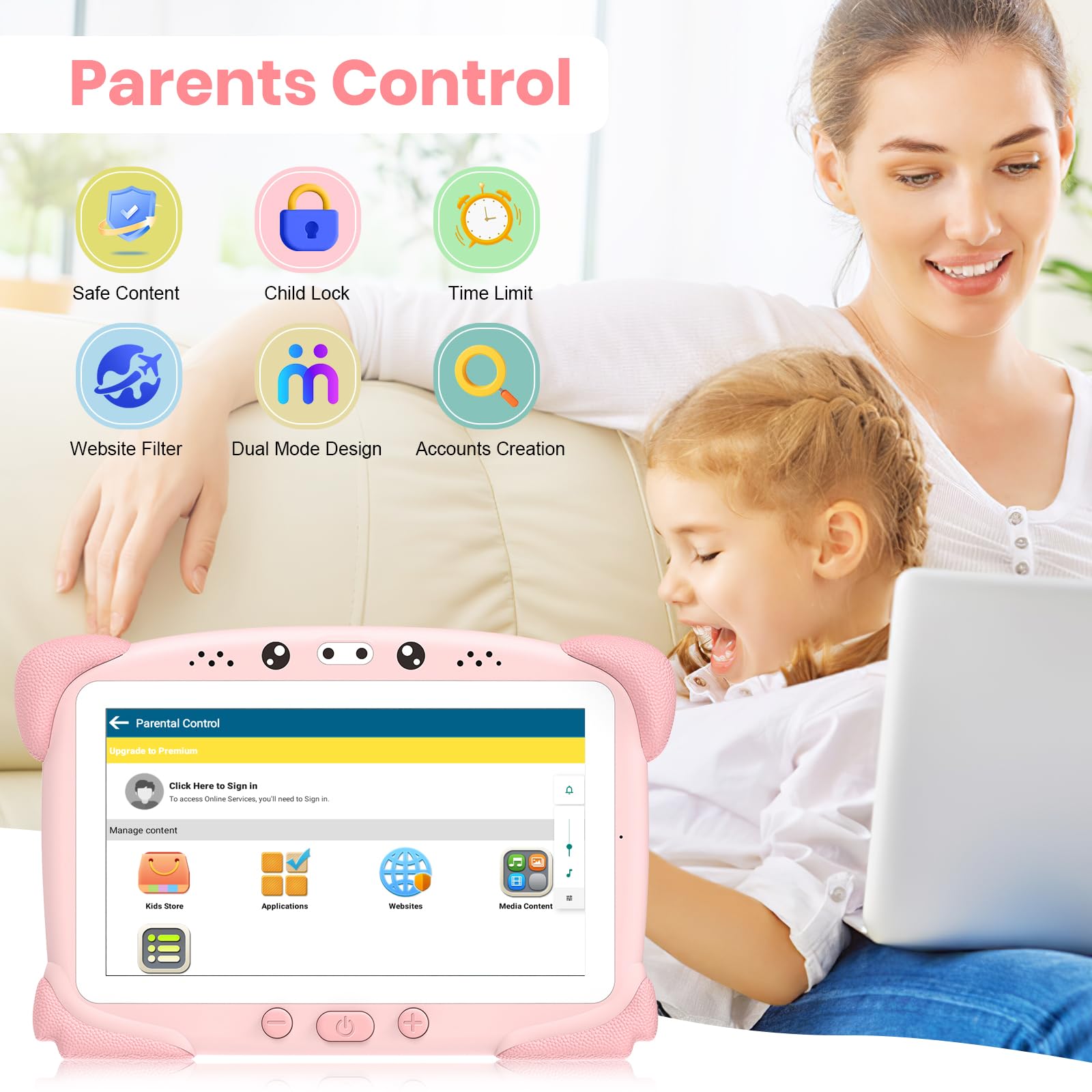 Tableta para Niños de 7 pulgadas, Tablet para Niños de 32 - Imagen 3