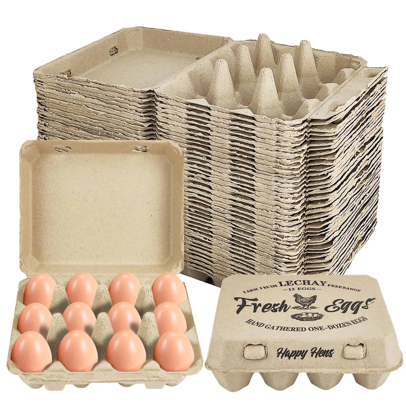 Paquete de 40 Cajas de Huevos Baratas a Granel, 3x4 Huevos