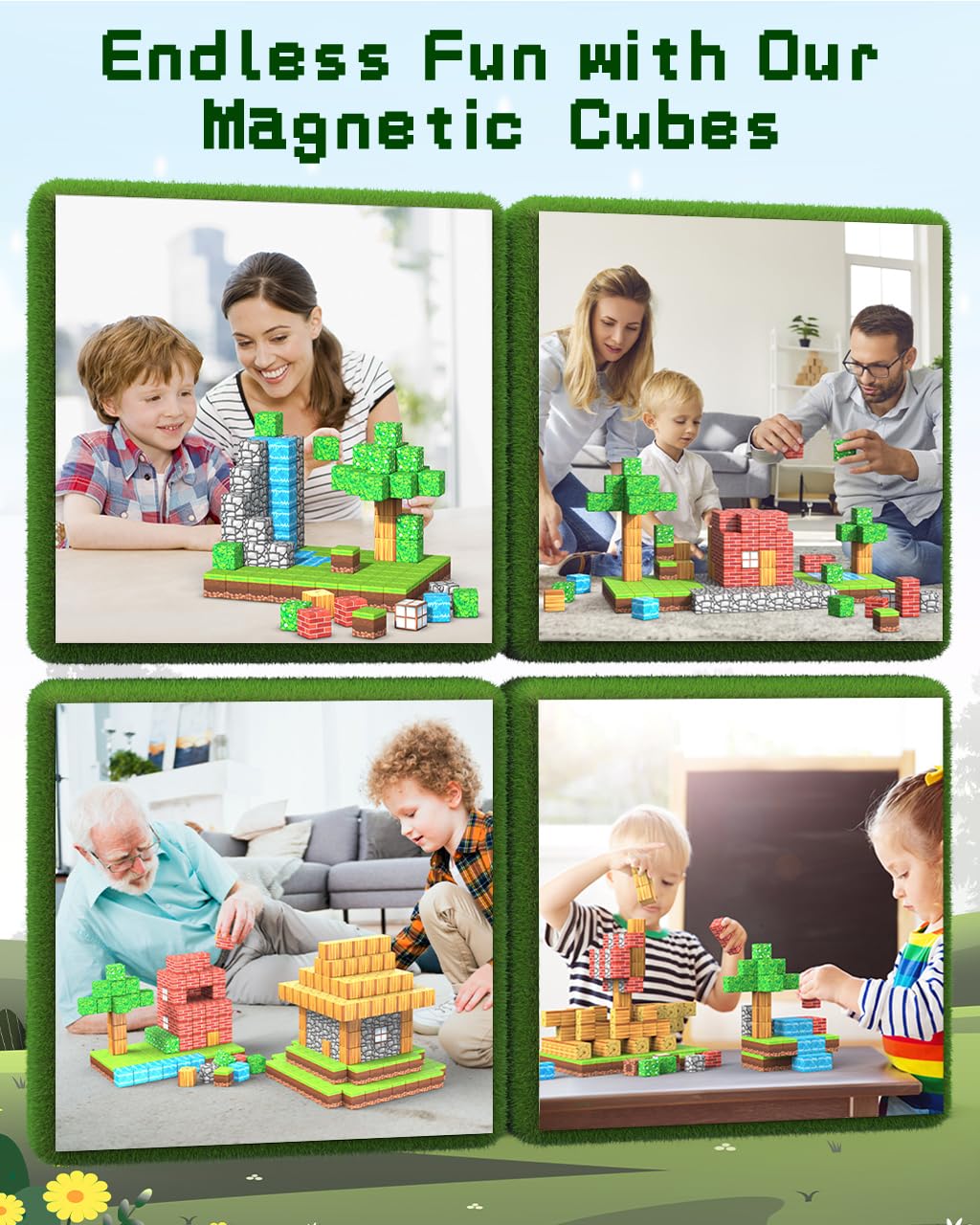 Bloques Magnéticos Wanplay, 100PCS Bloques Magnéticos para - Imagen 7