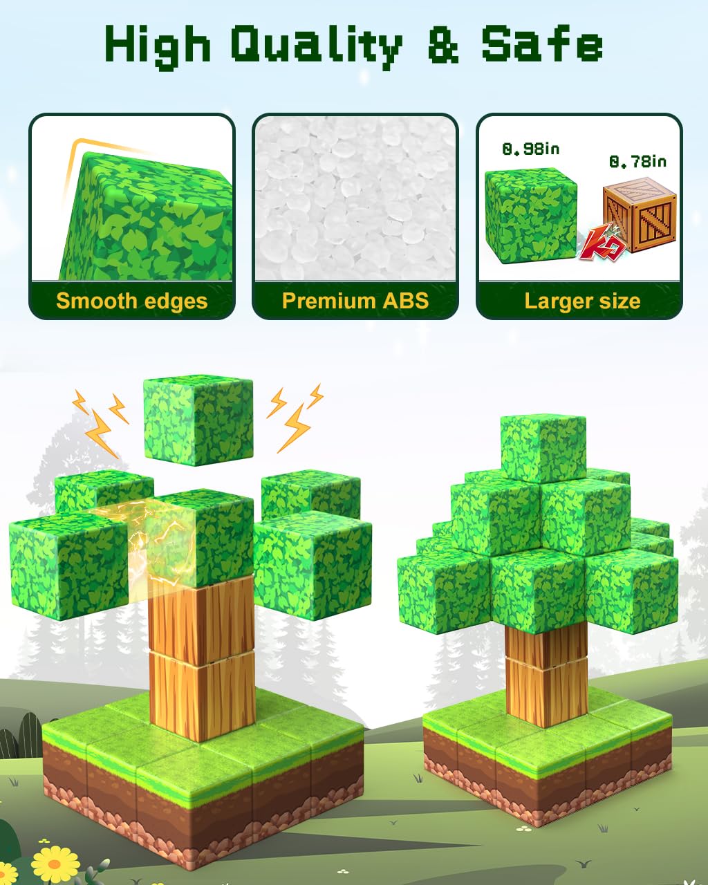 Bloques Magnéticos Wanplay, 100PCS Bloques Magnéticos para - Imagen 5