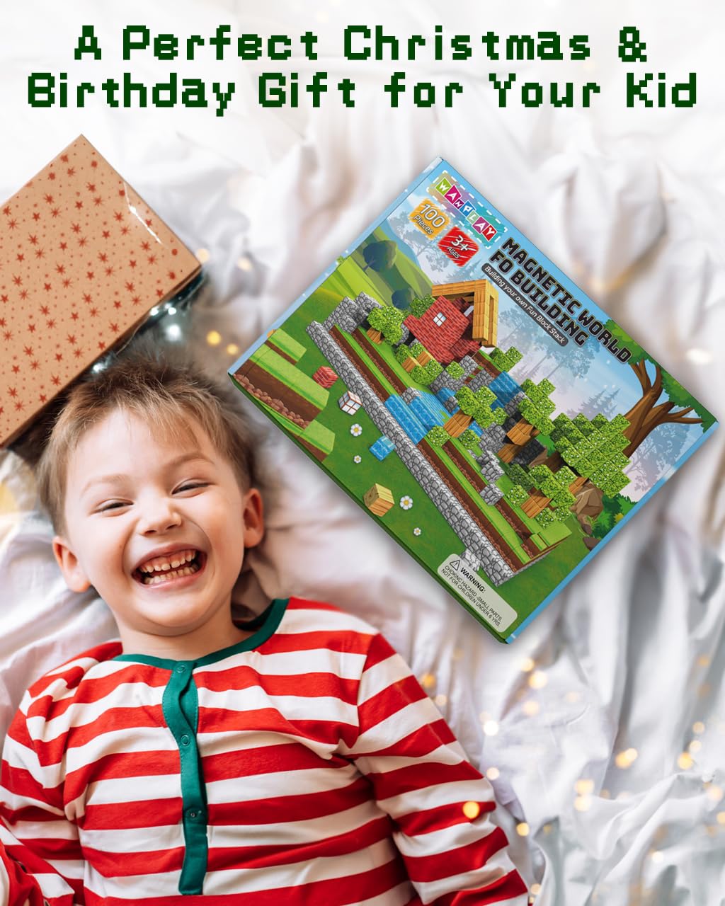 Bloques Magnéticos Wanplay, 100PCS Bloques Magnéticos para - Imagen 8