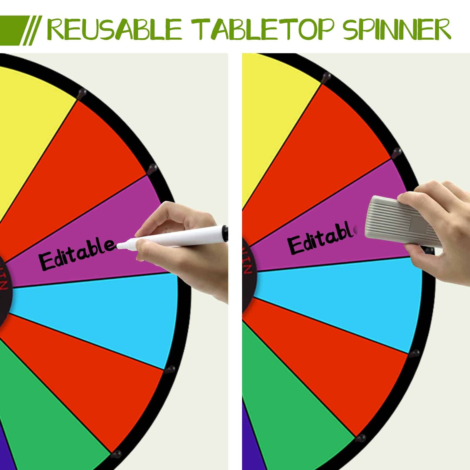 Rueda Giratoria WJTQTBT de 18 pulgadas para Premios, 14 - Imagen 3