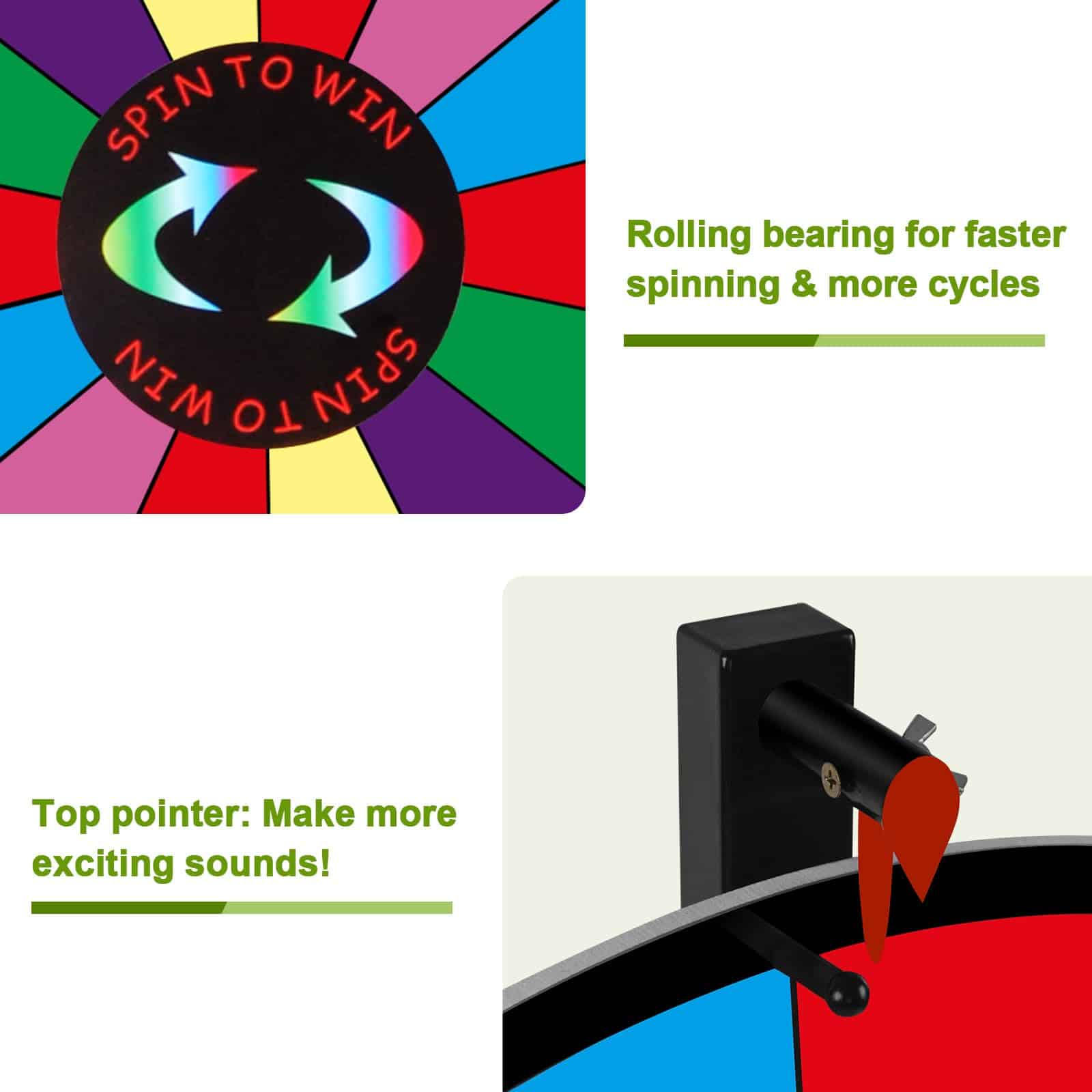 Rueda Giratoria WJTQTBT de 18 pulgadas para Premios, 14 - Imagen 4