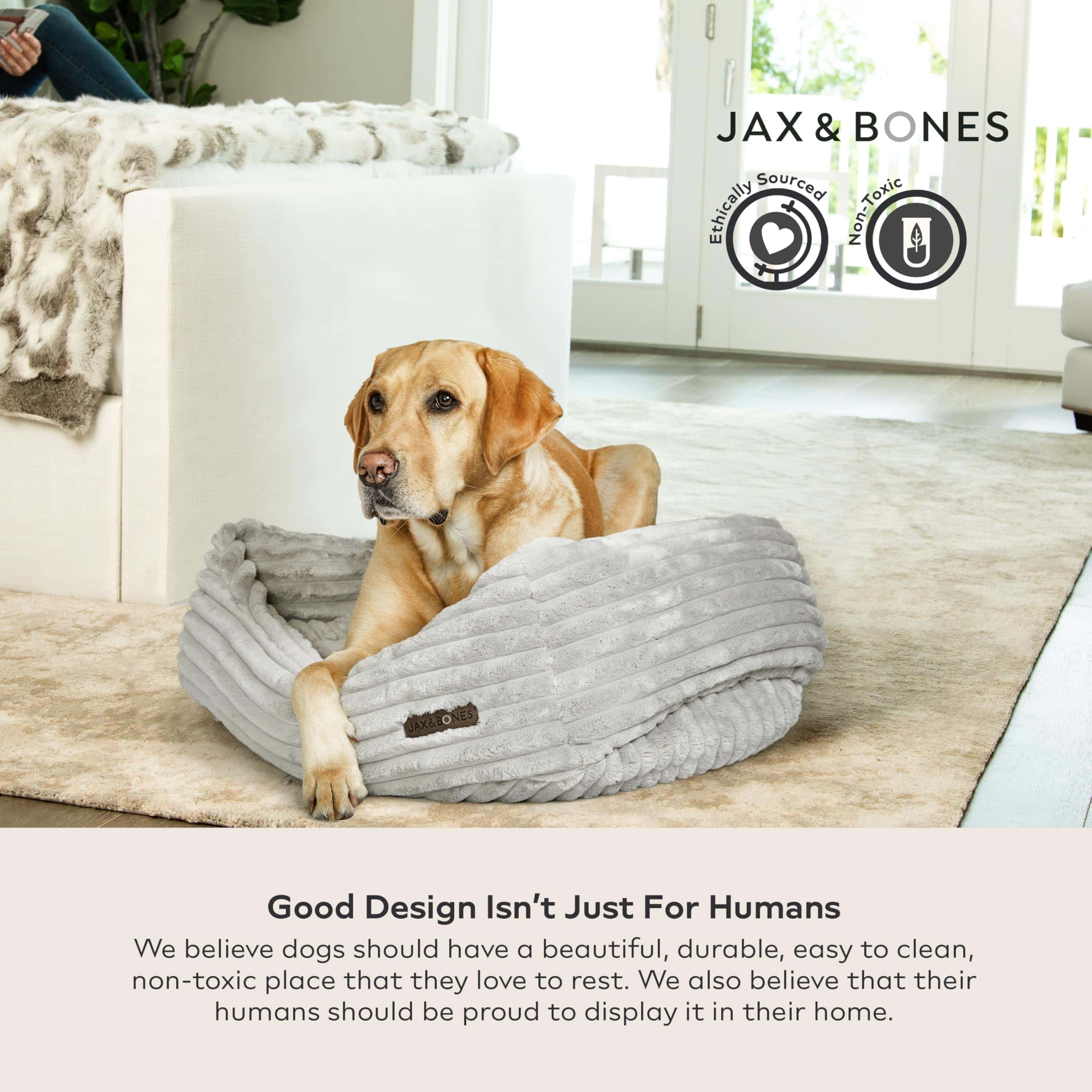 Cama para Perros Jax & Bones Napper - Luna Gris - Lavable a - Imagen 8