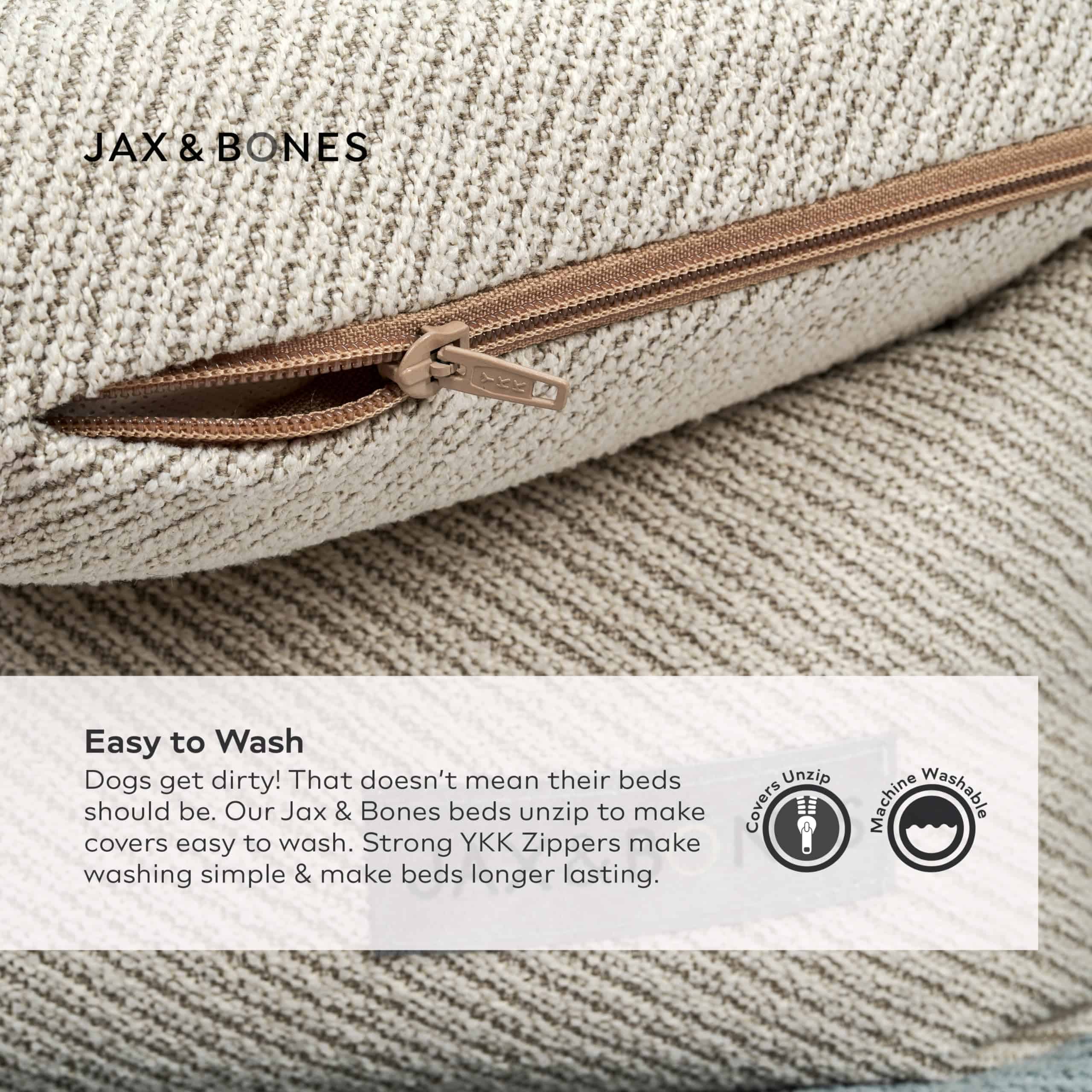 Cama para Perros Jax & Bones Napper - Luna Gris - Lavable a - Imagen 6