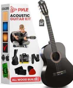 Pyle Kit de Guitarra Acústica para Principiantes, Tamaño