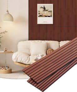 Panel de Pared de Lamas de Madera Bobobier, Pack de 2