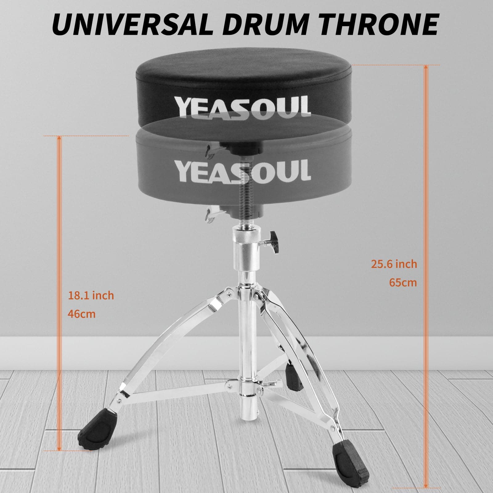 Banqueta de Batería YEASOUL Asiento de Batería Acolchado - Imagen 3
