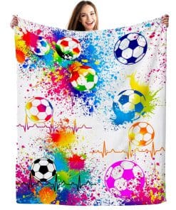 Manta de Fútbol Regalos para Niñas Ultra Suave Manta de