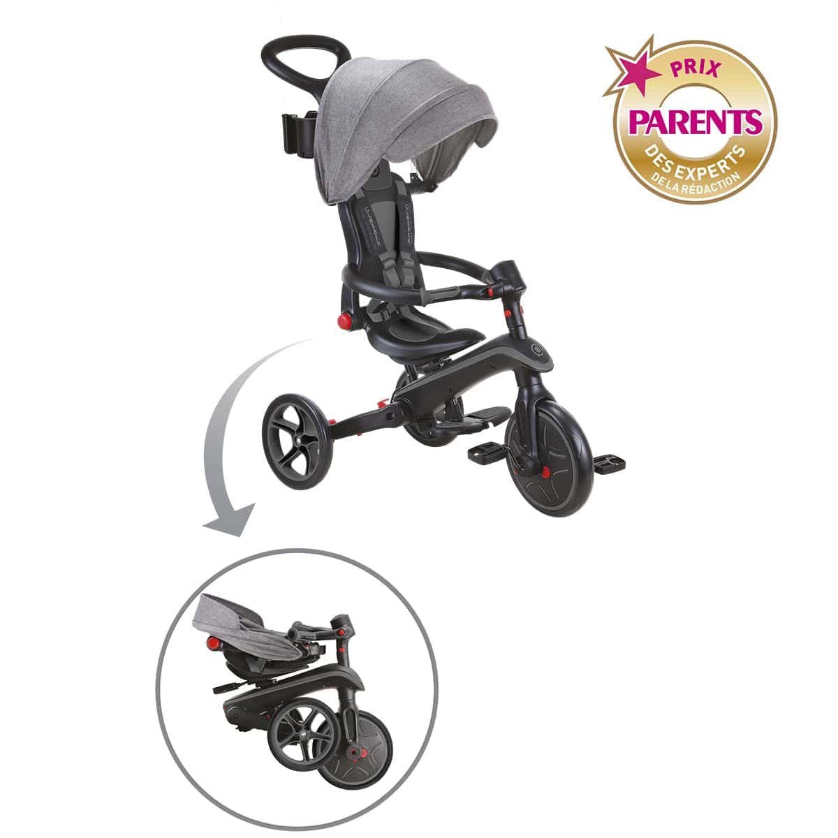 Globber Triciclo Plegable 5 en 1 para Niños Pequeños � - Imagen 3