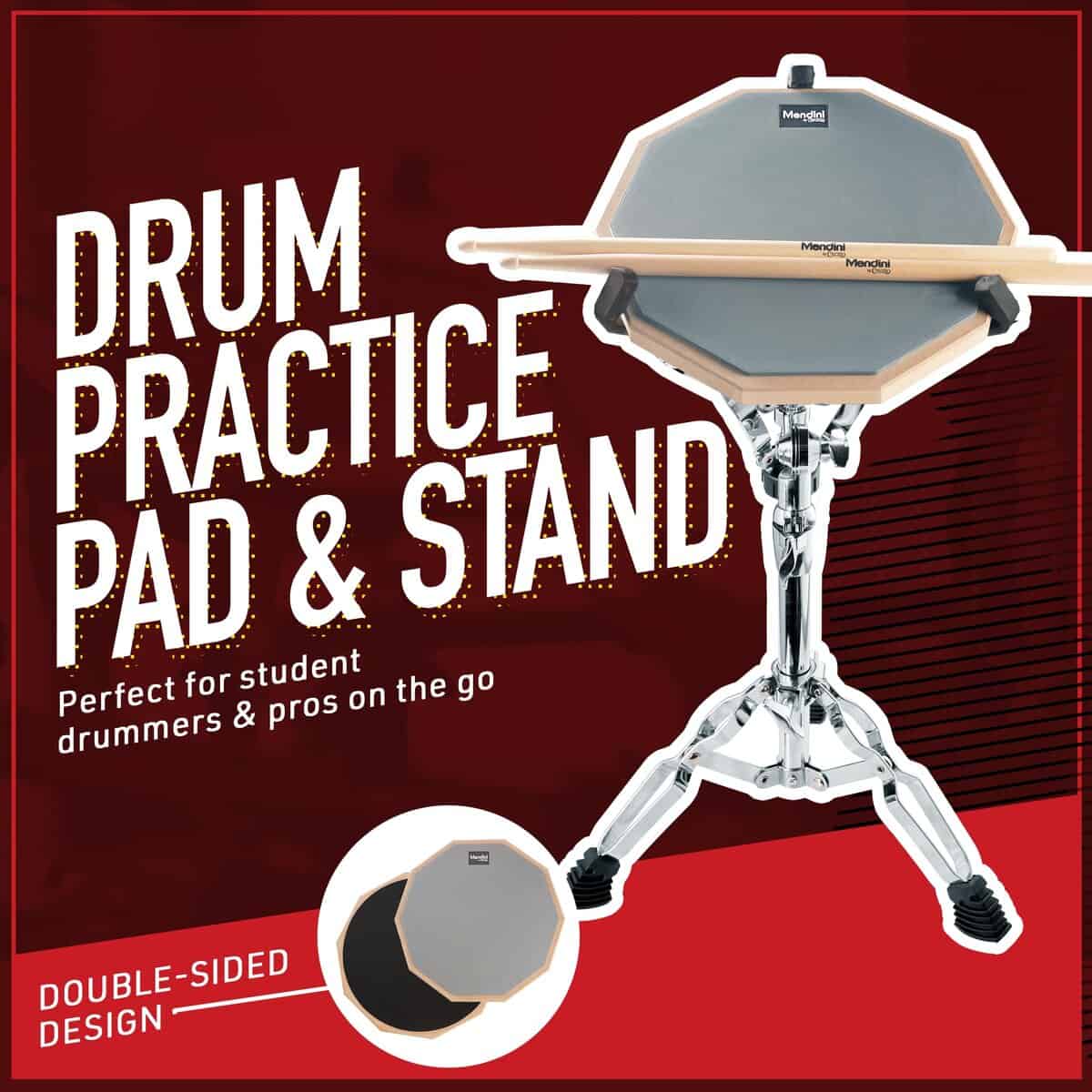 Set de Pad de Tambor Mendini con Soporte Ajustable - 12 - Imagen 3
