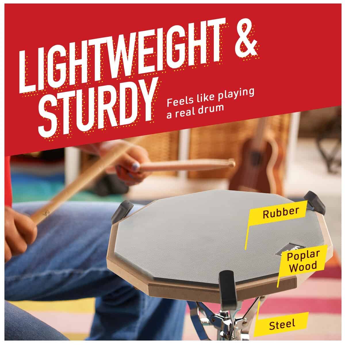 Set de Pad de Tambor Mendini con Soporte Ajustable - 12 - Imagen 7