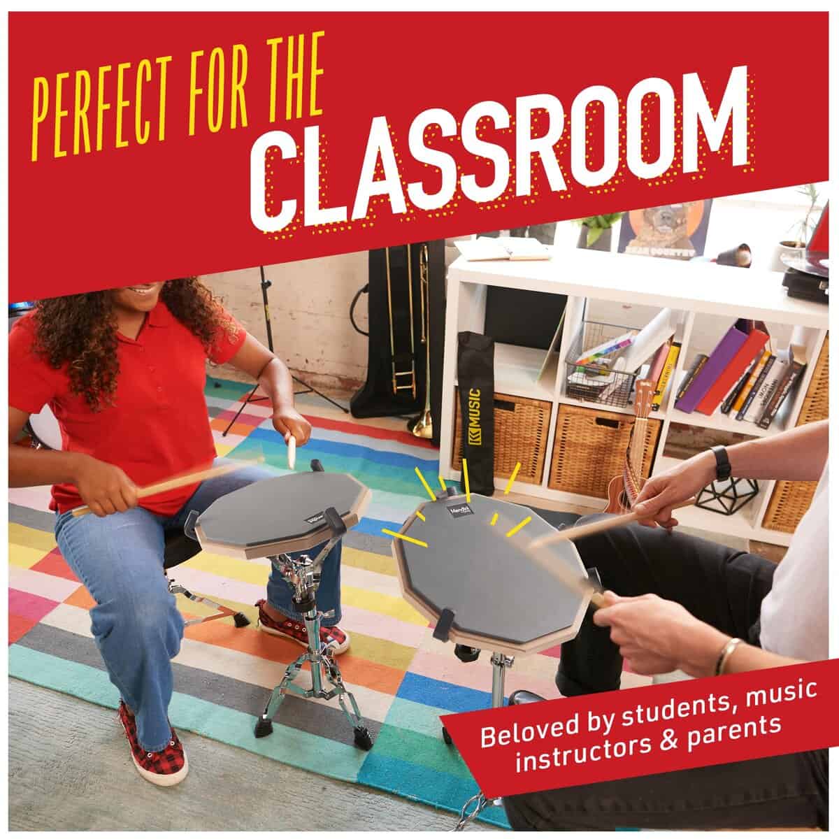 Set de Pad de Tambor Mendini con Soporte Ajustable - 12 - Imagen 9