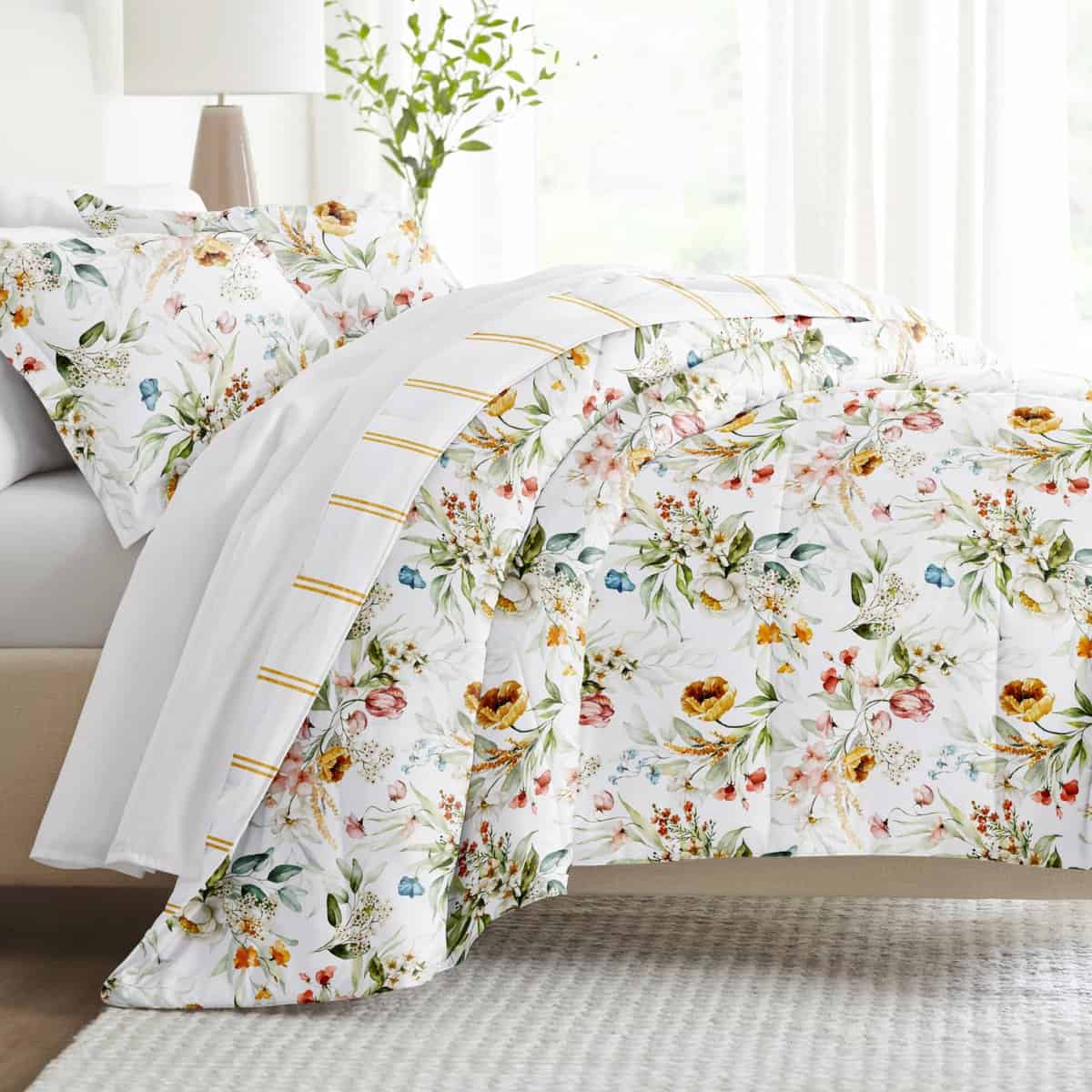 Juego de Edredón Reversible Tamaño Twin de -Chintz Floral St