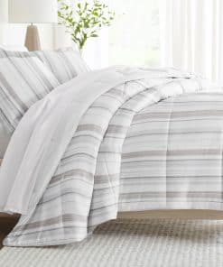 Juego de Edredón Reversible Tamaño Twin de -Rayas Verticales