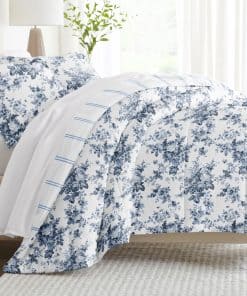 Juego de Edredón Reversible Tamaño Twin de -Cabbage Rose Str